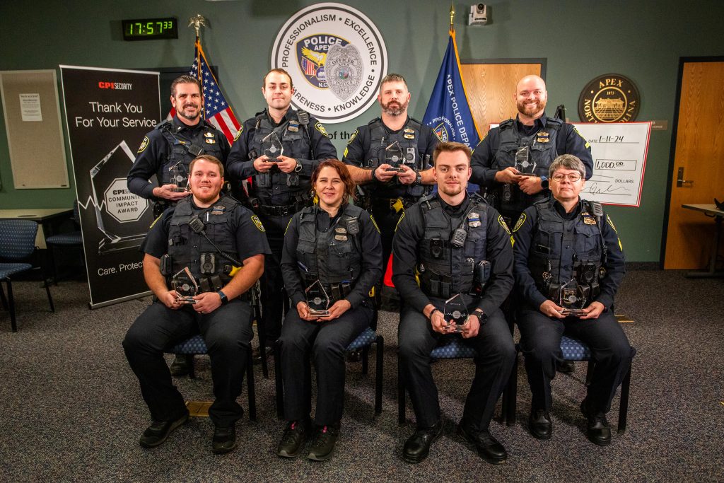 CPI Security awards Apex Police Department with Community Impact Award