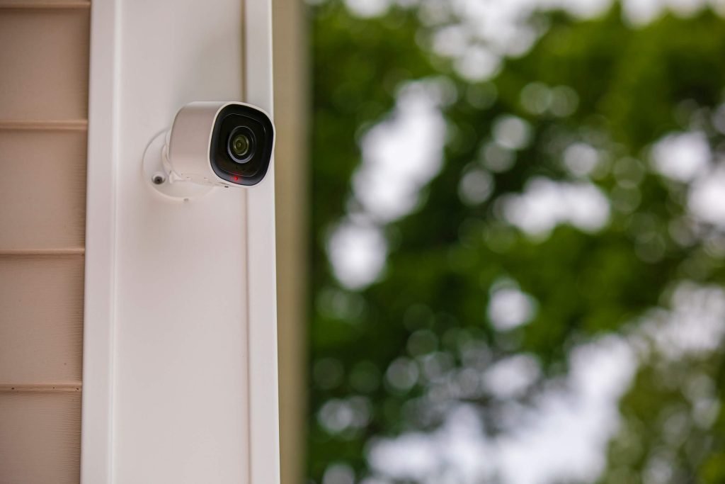 CPI Security outdoor camera mounted on exterior of home