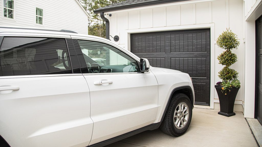 Car parked in driveway