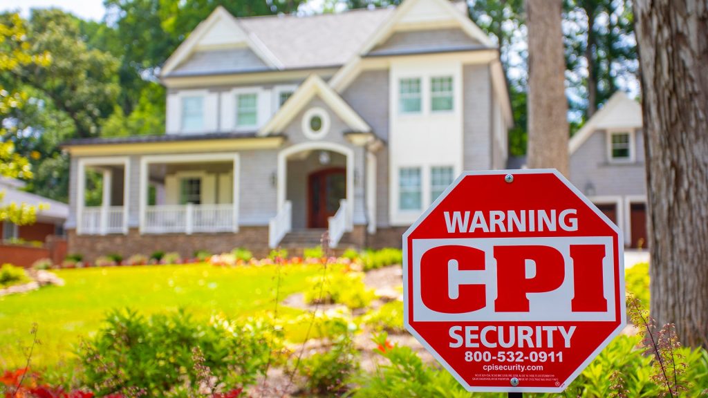 CPI Security logo on yard sign