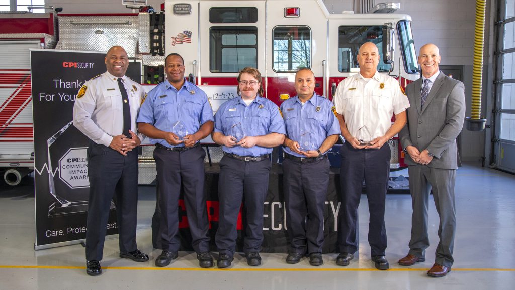CPI Security awards Raleigh Fire Department with Community Impact Award