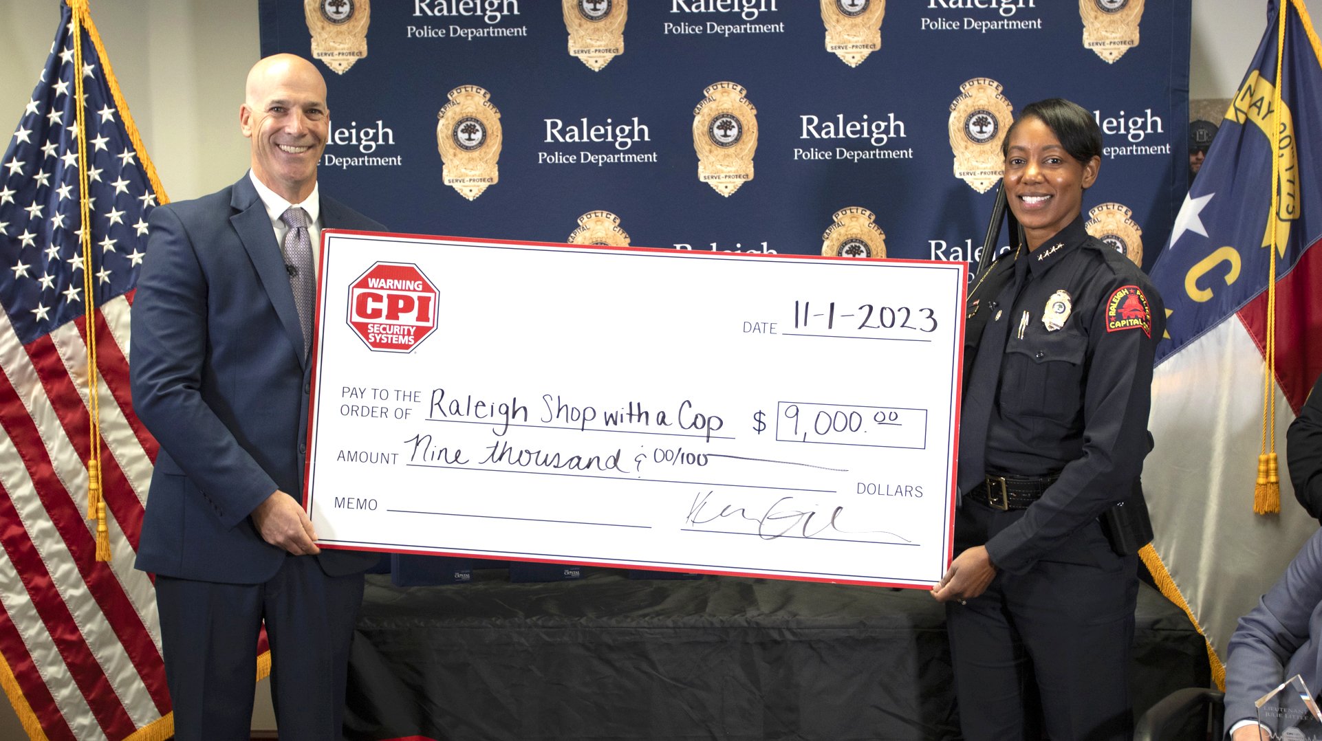 CPI Security awards Raleigh Police Department with Community Impact Award