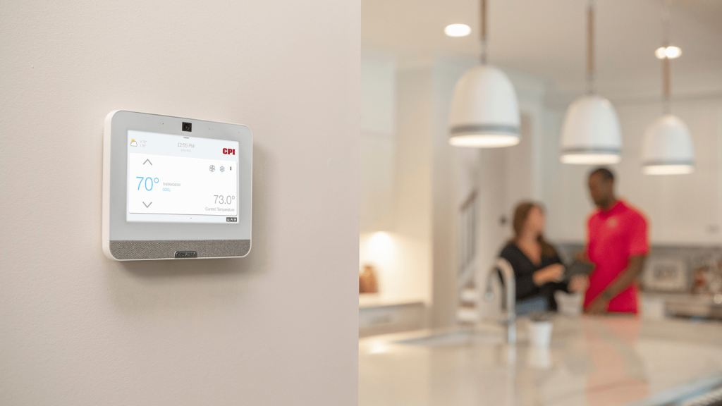 CPI Security SmartHub for system connectivity mounted on wall