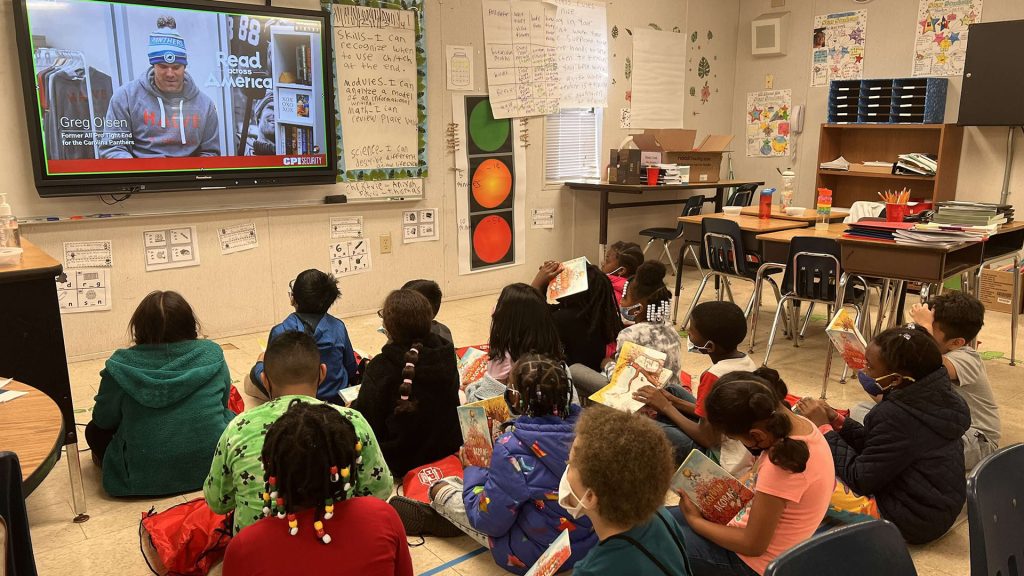 CPI Security reads to classroom with Greg Olson
