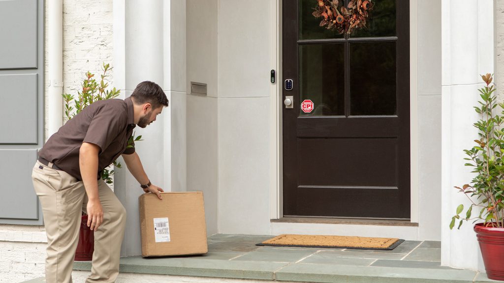 package delivery on front porch