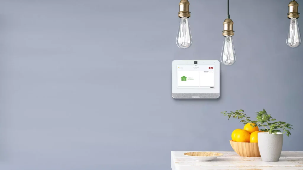CPI Security SmartHub mounted on kitchen wall