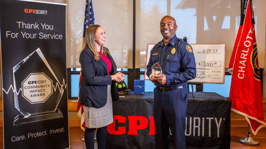 CPI Security awards Fire Captain with Community Impact Award