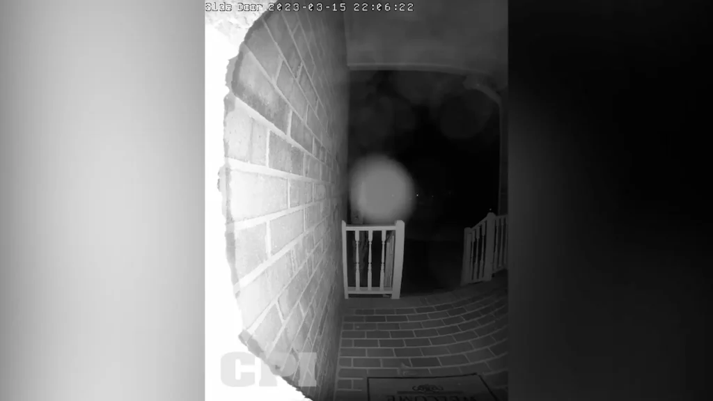 What Causes Orbs on Security Camera Footage? Video Doorbell Camera footage showing front door