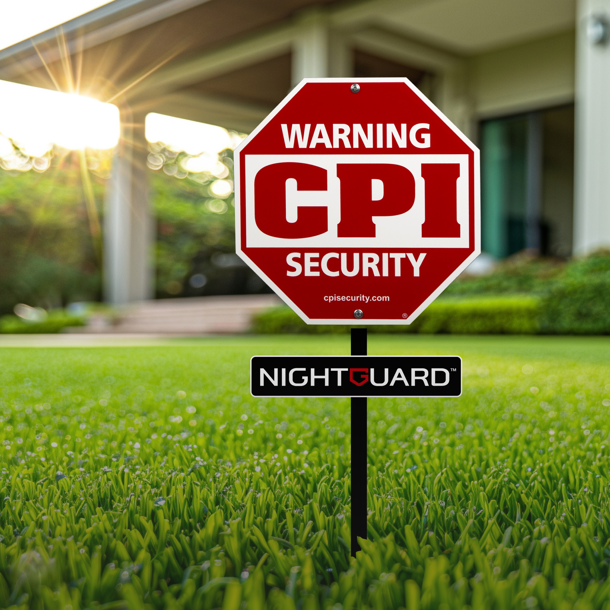 CPI Security logo on yard sign