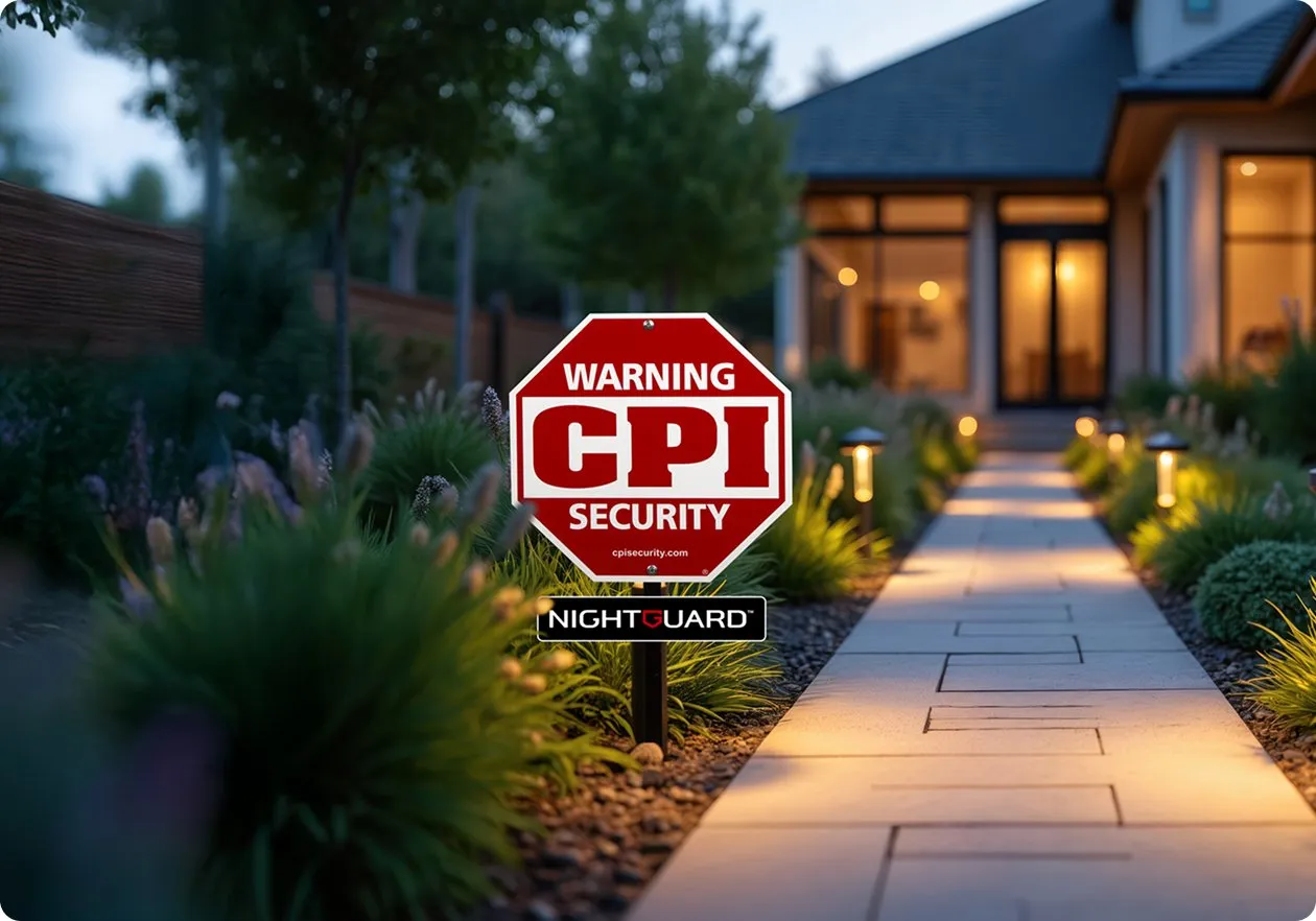 moving_50_50 CPI Security logo on yard sign