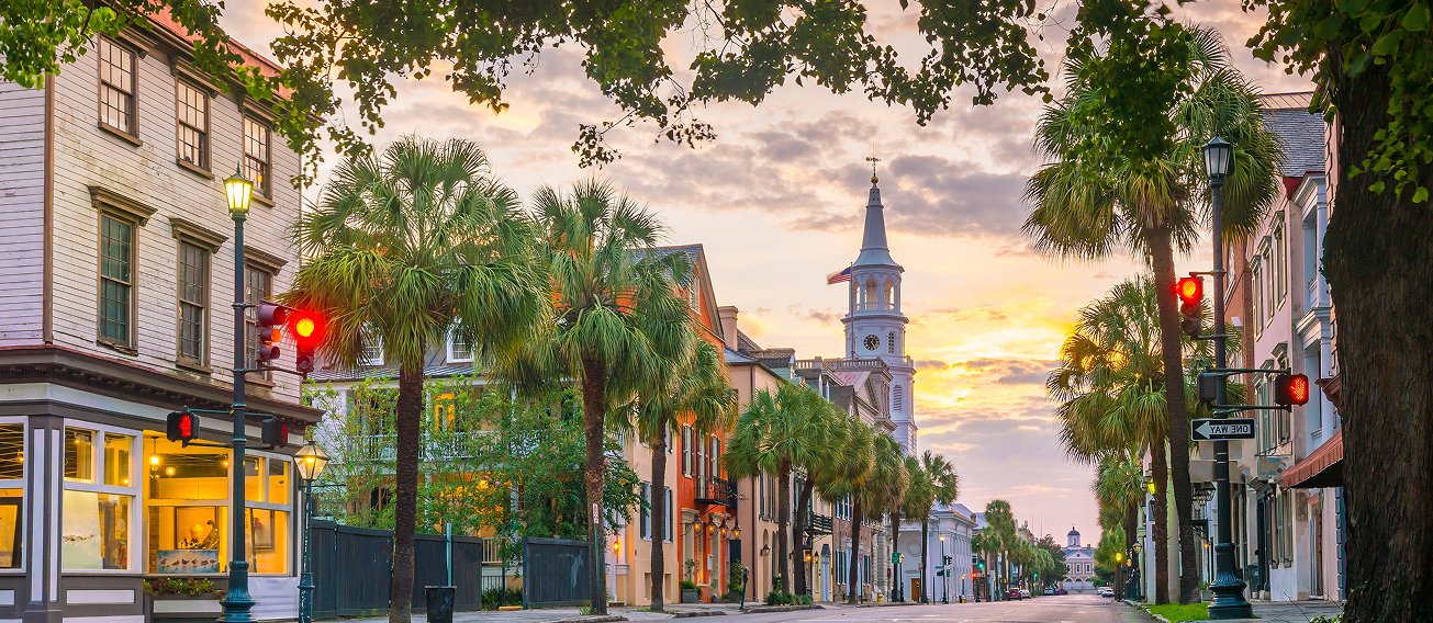 Historic street scene in Charleston, South Carolina