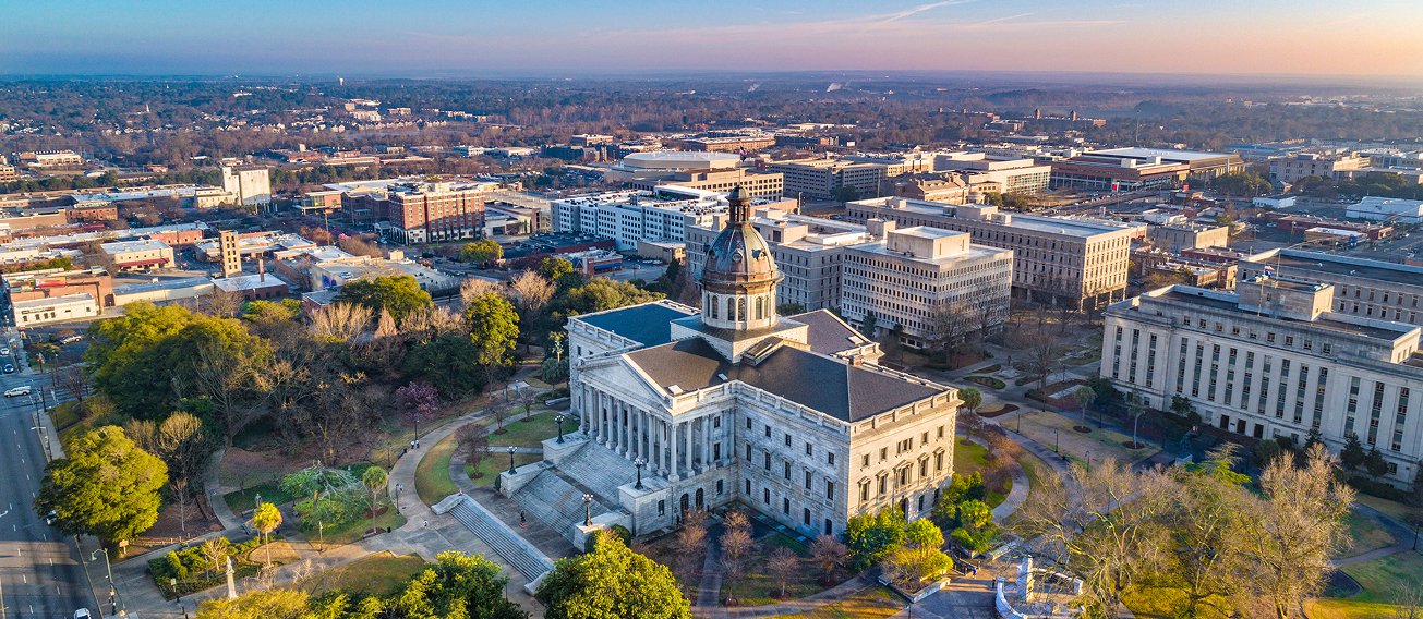 South Carolina State House building and grounds in Columbia, South Carolina