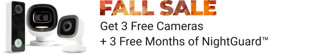 CPI Security's Fall Sale with three free cameras and three free months of Night Guard