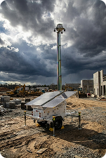 Mobile Surveillance unit on construction site